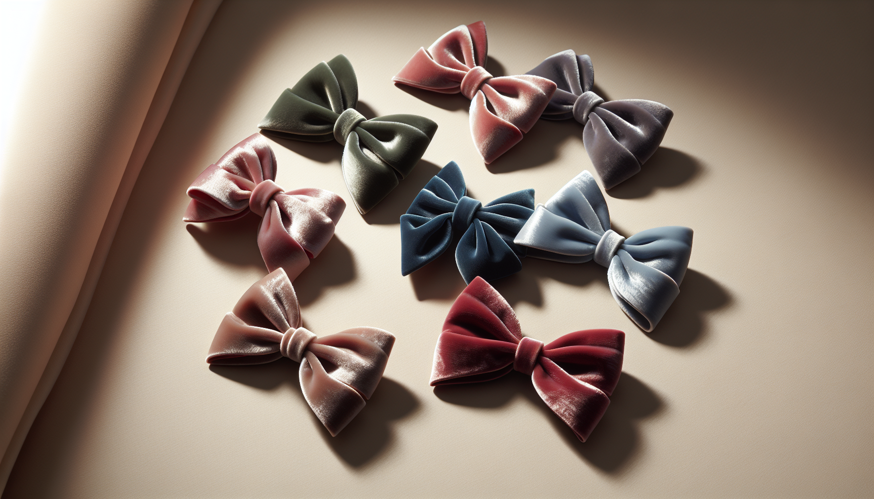 6 Pack Velvet Hair Bows for Women  Girls - 5.5 Inch Large French Barrettes, Handmade Alligator Clips, Vintage Hair Accessories for Women, Teens, and Big Girls (6 pcs Velvet Hair Bows)