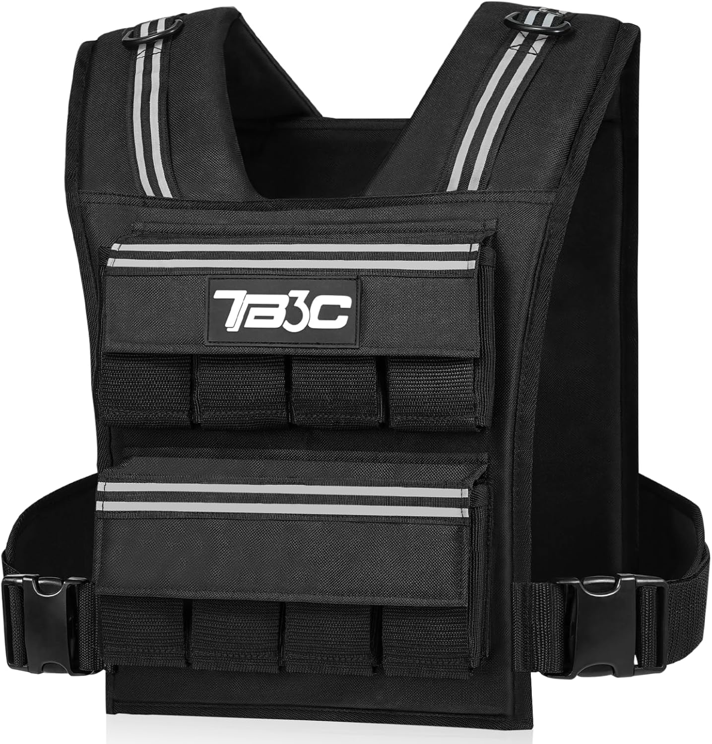 Adjustable Weighted Vest Men and Women 19lbs/ 30lbs/ 40lbs Weights with Reflective Stripe, Weight Vest Woman Workout Vest for Strength Training,Running  Walking