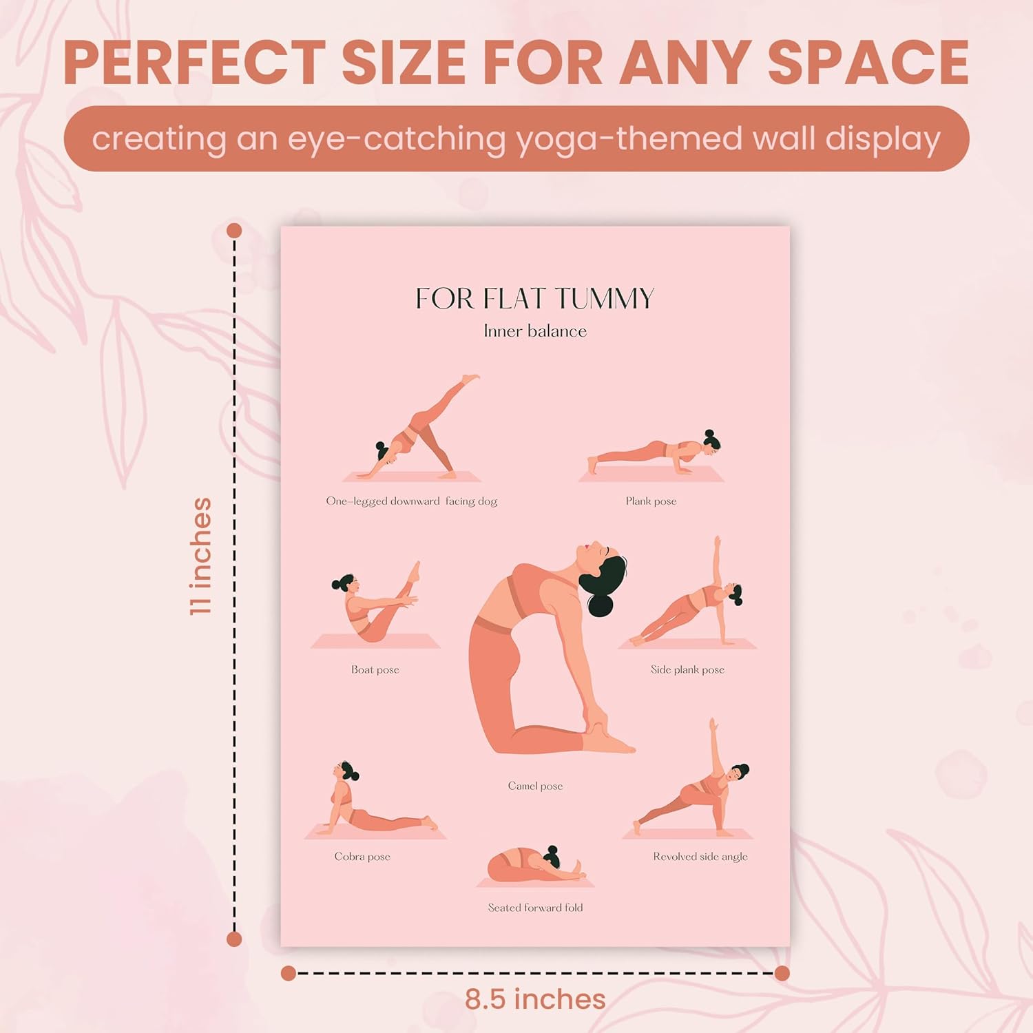 Auroscent Yoga Pose Wall Art Prints, 11 x 8.5 inches, Set of 6 Unframed Minimalist Asana Posters for Home, Studio, or Office Décor Auroscent Yoga Pose Wall Art Prints, 11 x 8.5 inches, Set of 6 Unframed Minimalist Asana Posters for Home, Studio, or Office Décor