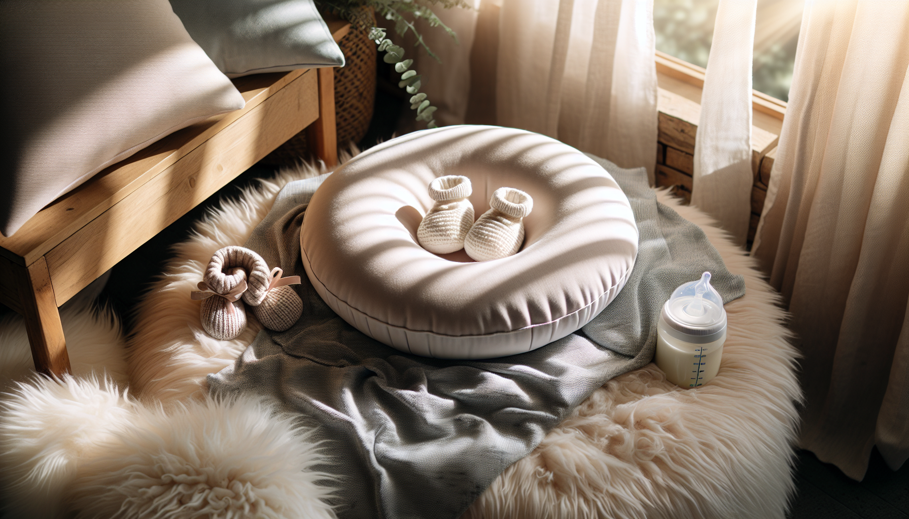 Boppy Nursing Pillow - Ergonomic Bottle  Breastfeeding Pillow with High, Firm, Large Area, Water-Repellent Cushion with Washable Cover; Baby Safety Alliance Verified - Oatmeal Boucle