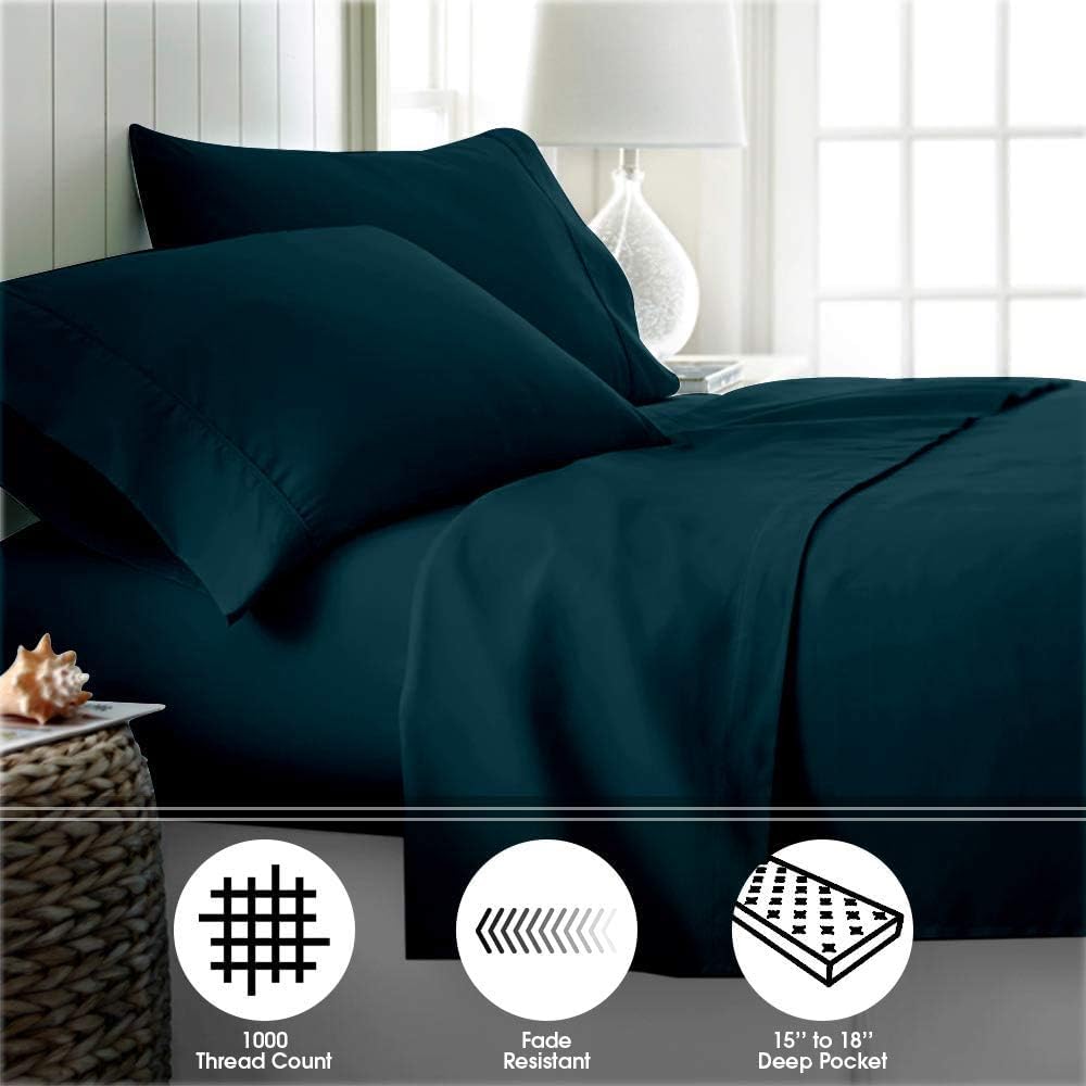 CharlottelyHues 800 Thread Count Sheet Sets 4 Piece 100% Egyptian Cotton Sheets 18 Deep Pocket Luxury Hotel Quality Long Staple Sateen Weave Breathable, Durable  Cooling Sheets - King (Burgundy)