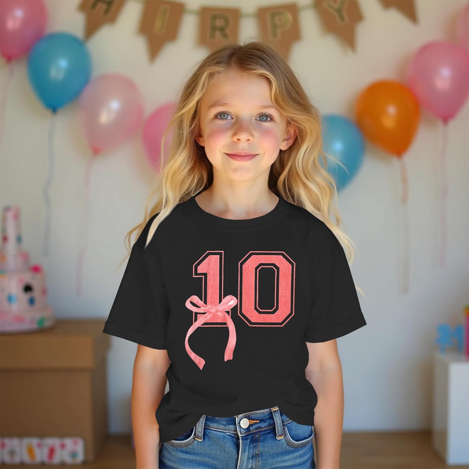 CM CM WODRO 10th Birthday Shirt Girl Pink Bow Graphic Tee 10 Year Old Birthday Party T-Shirt Girl Summer Short Sleeve Tops CM CM WODRO 10th Birthday Shirt Girl Pink Bow Graphic Tee 10 Year Old Birthday Party T-Shirt Girl Summer Short Sleeve Tops