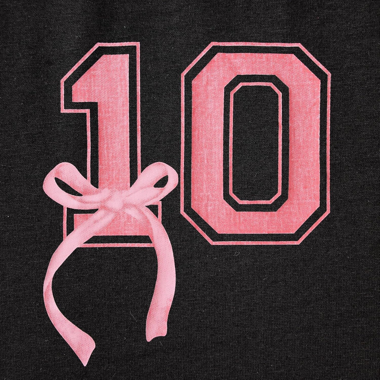 CM CM WODRO 10th Birthday Shirt Girl Pink Bow Graphic Tee 10 Year Old Birthday Party T-Shirt Girl Summer Short Sleeve Tops CM CM WODRO 10th Birthday Shirt Girl Pink Bow Graphic Tee 10 Year Old Birthday Party T-Shirt Girl Summer Short Sleeve Tops