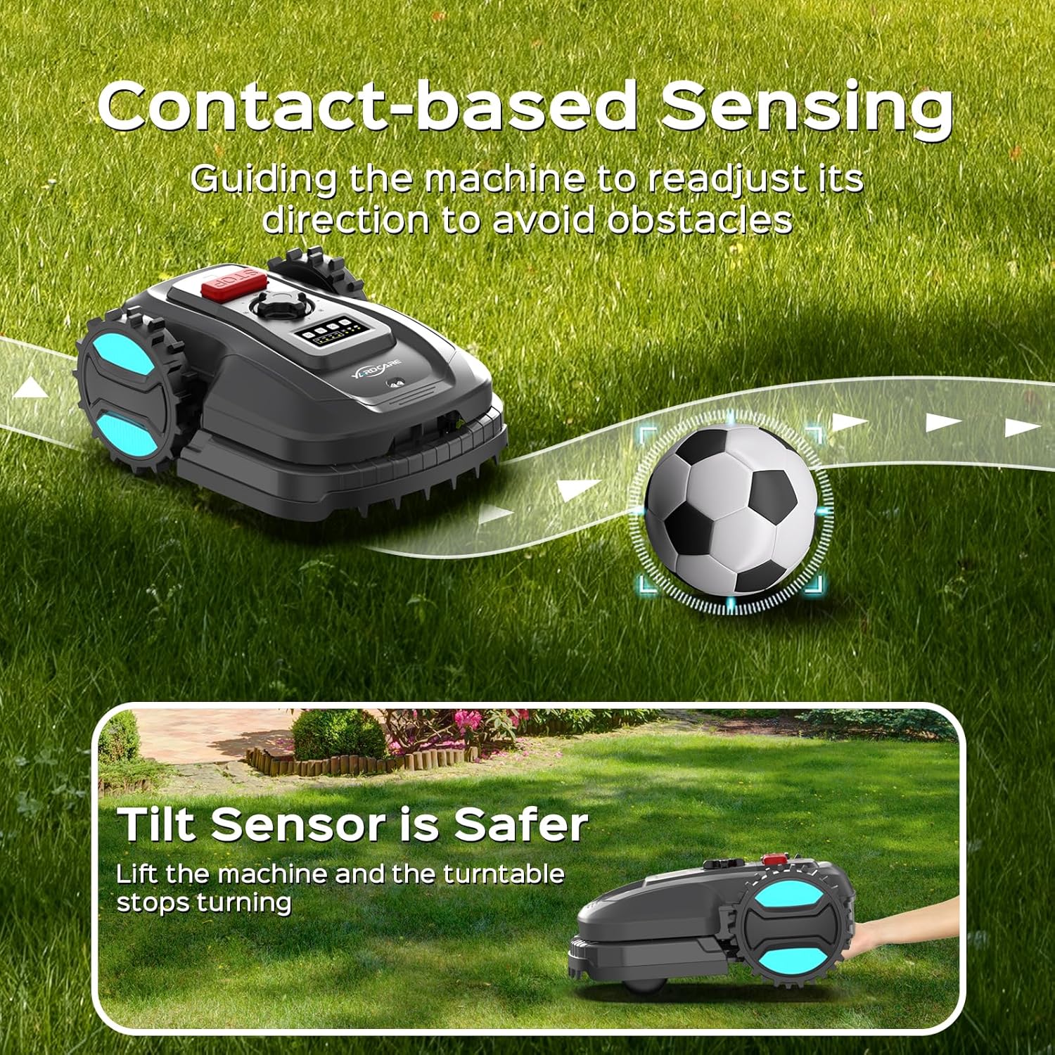 E400 Smart Robotic Lawn Mower – App-Controlled, Self-Charging, Obstacle Detection, Adjustable Height, Ideal for Yards up to 4300 sq.ft