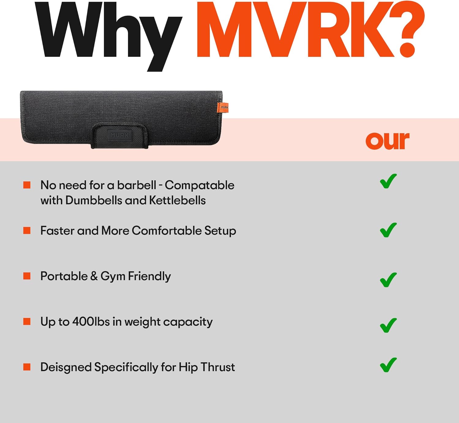 Exercise Hip Thrust Belt – Portable  Adjustable Glute Training Belt for Hip Thrusts, Squats  Glute Activation | Supports Dumbbells  Kettlebells for Gym  Home Workouts