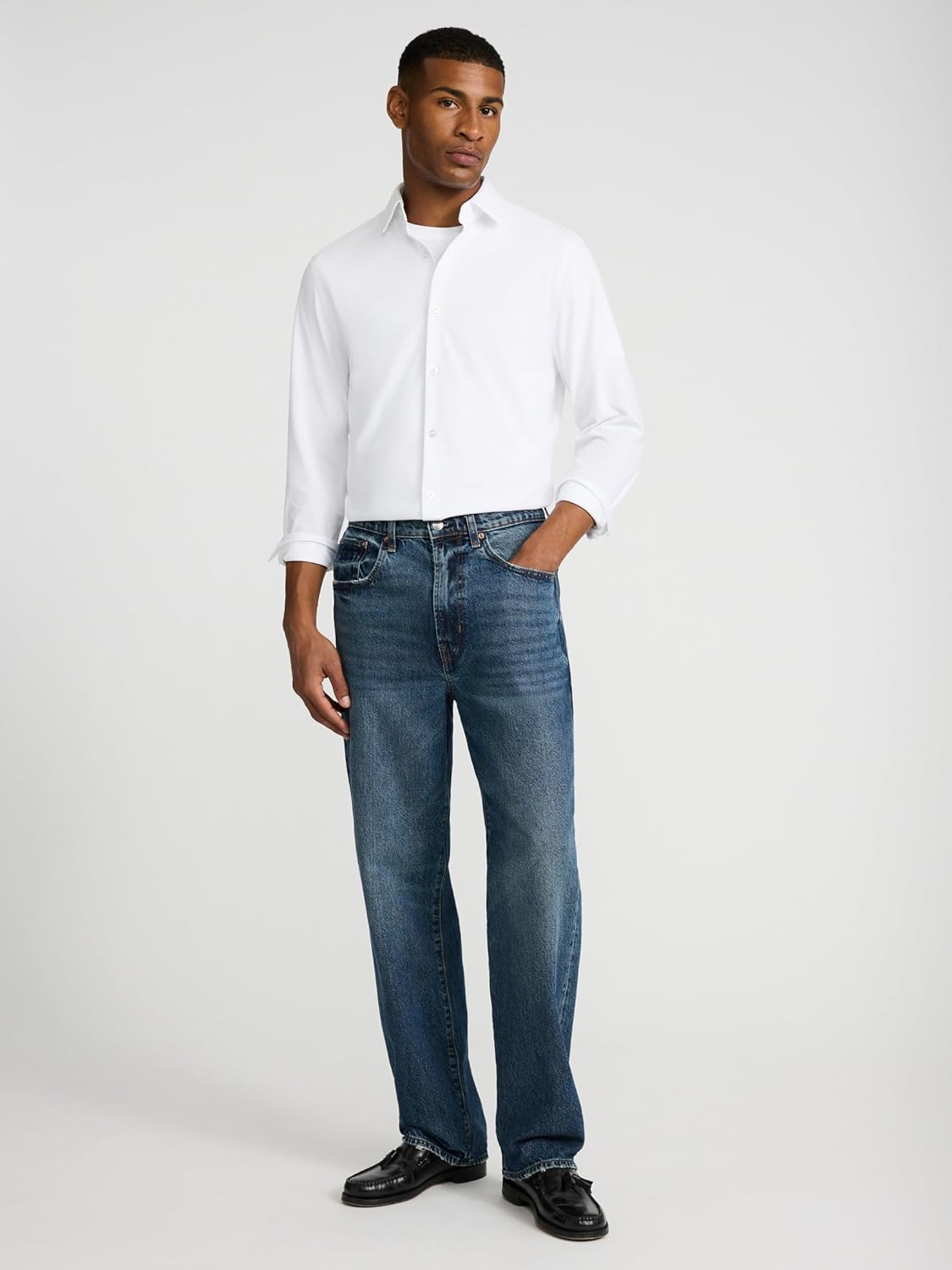 EXPRESS Men’s Modern Tech 1MX Dress Shirt – Slim Fit Stretch Fabric with Moisture-Wicking and Wrinkle-Resistant Performance