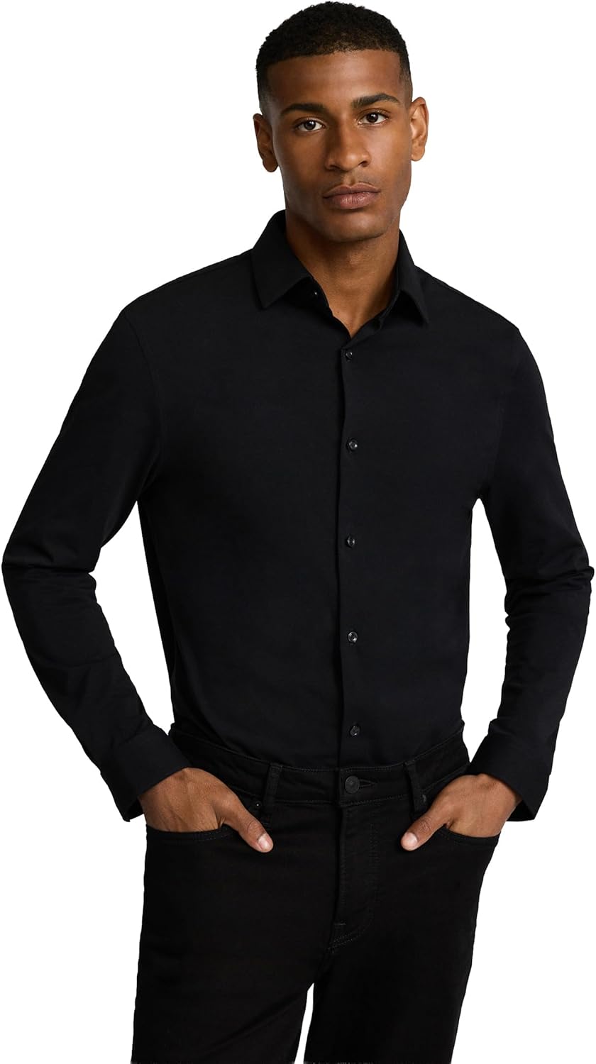 EXPRESS Men’s Modern Tech 1MX Dress Shirt – Slim Fit Stretch Fabric with Moisture-Wicking and Wrinkle-Resistant Performance
