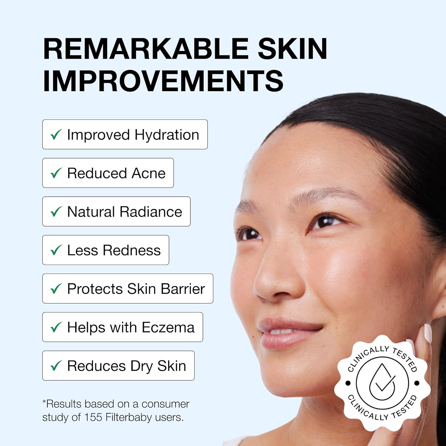 Filterbaby Skincare Filter 2.0, Bathroom Sink Filter Faucet for Skin Care, 99.9% Chlorine Removal - 0.000001 mm Carbon Fiber, Clinically Tested, Skin Hydration in 2 Weeks -(Pearlescent White)