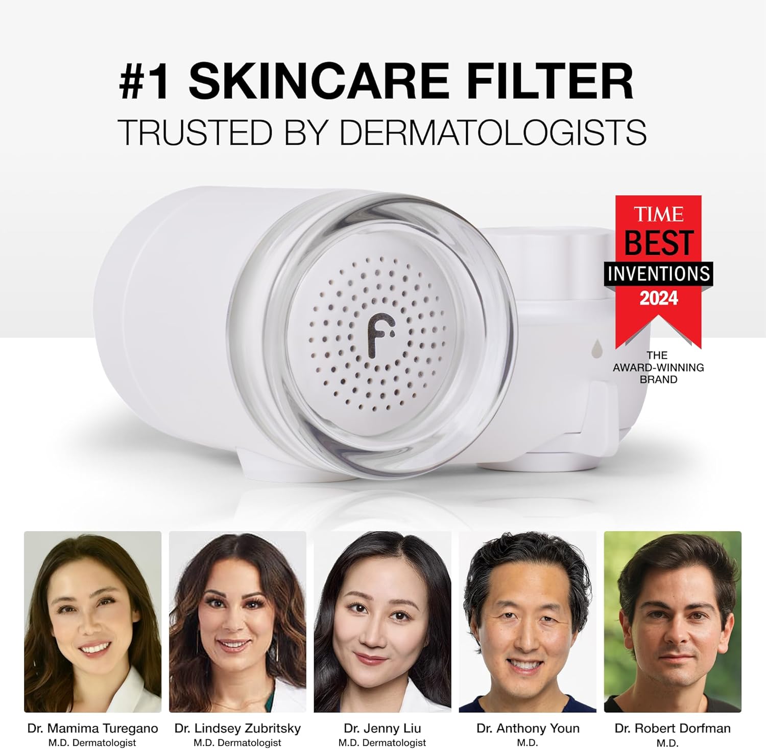 Filterbaby Skincare Filter 2.0, Bathroom Sink Filter Faucet for Skin Care, 99.9% Chlorine Removal - 0.000001 mm Carbon Fiber, Clinically Tested, Skin Hydration in 2 Weeks -(Pearlescent White)