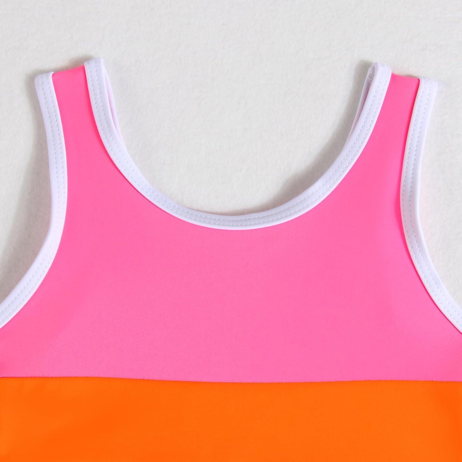 Girl Swimsuit Casual Swimwear Kids Two Piece Color Block Bathing Suits Beach Bikini Set 3-8 Years