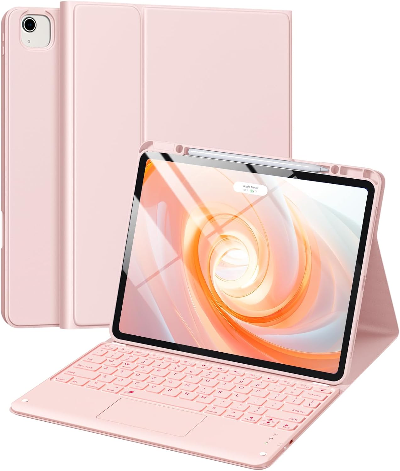 Harvopu for iPad Air 13 inch Pro 12.9 Case with Keyboard - Multi-Touch Trackpad, 7 Colors Backlit, Detachable Folio Keyboard Cover for iPad Pro 12.9 (6th, 5th, 4th, 3rd gen), Air 13 M3/ M2 (Pink) Harvopu for iPad Air 13 inch Pro 12.9 Case with Keyboard - Multi-Touch Trackpad, 7 Colors Backlit, Detachable Folio Keyboard Cover for iPad Pro 12.9 (6th, 5th, 4th, 3rd gen), Air 13 M3/ M2 (Pink)