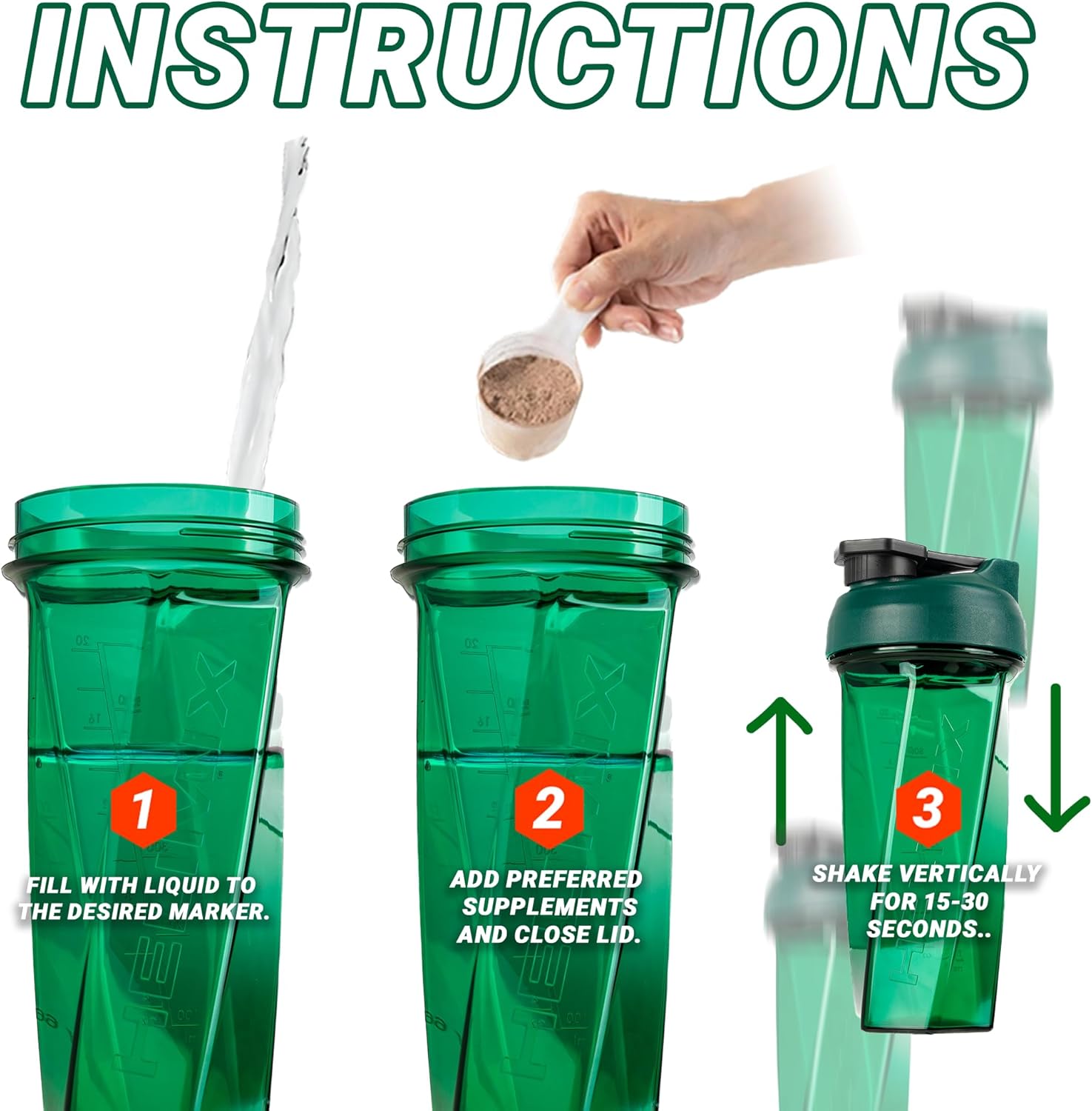 HELIMIX 2.0 Vortex Blender Shaker Bottle Holds upto 28oz | No Blending Ball or Whisk | USA Made | Portable Pre Workout Whey Protein Drink Shaker Cup | Mixes Cocktails Smoothies Shakes | Top Rack Safe