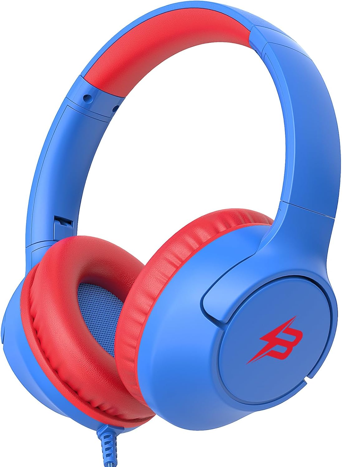 Kids Bluetooth Headphones, 85H Playtime Wireless Headphones for Kids, Colorful LED Lights, 85/94dB Safe Volume Limit, Bluetooth 5.4 Built-in Mic Toddler Headset for Tablet/Airplane/Travel (Red)