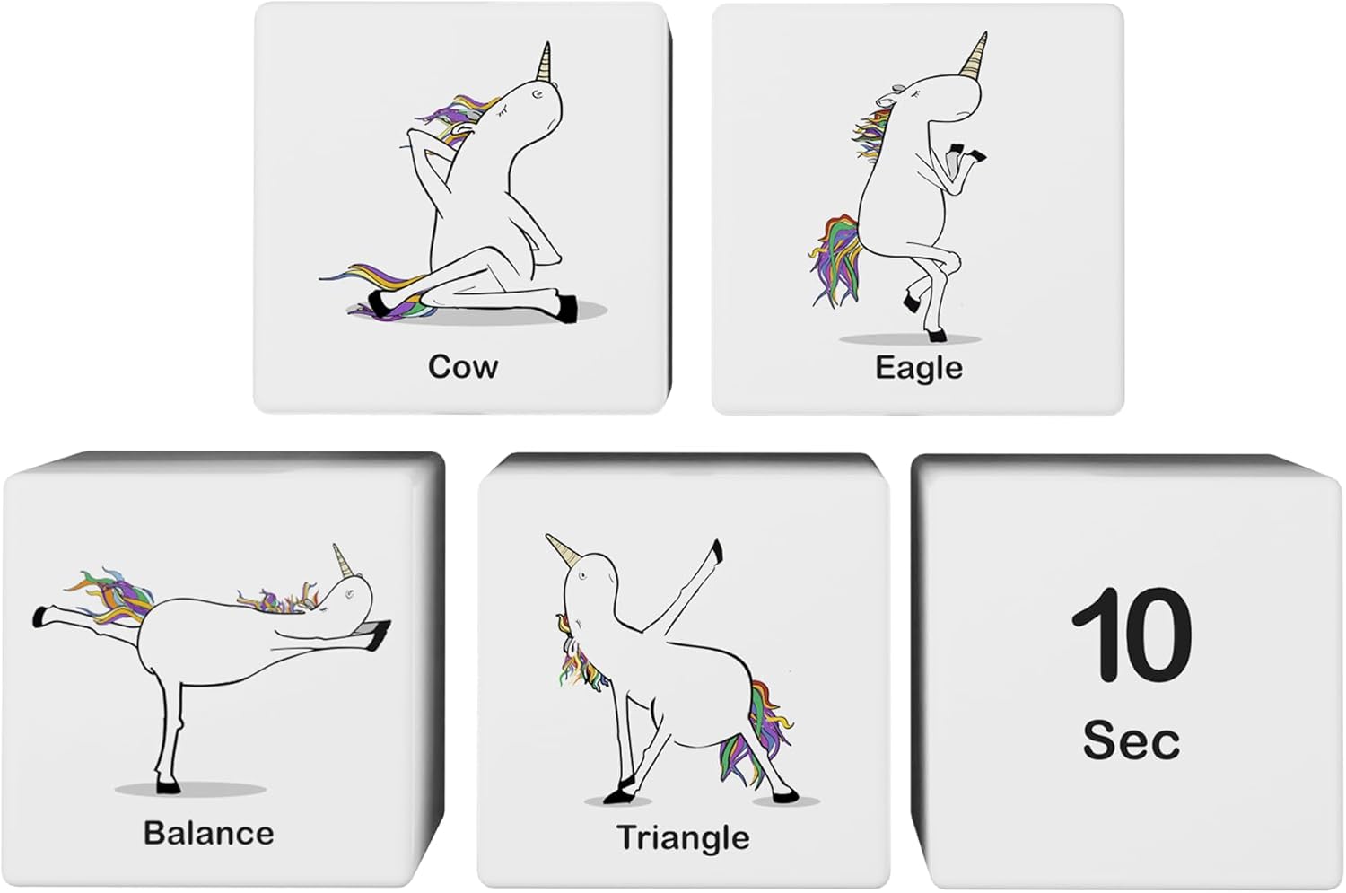 Kids Exercise Dice for Yoga, Fun and Fitness Exercise Equipment, Yoga Workout Game, Physical Education Activity Dice Gym Games, Outdoor Indoor Movement Toys for Kids Ages 3+