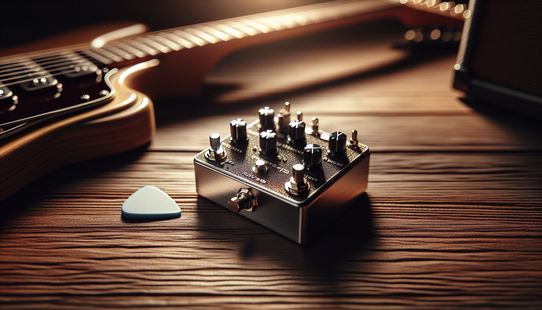 Mini Reverb Guitar Pedal, Verb Square Digital Reverb 9 Modes Room, Hall, Chorus, Duck, Plate, Studio, Echo, LOFI with True Bypass Aluminium alloy case (Black Reverb)