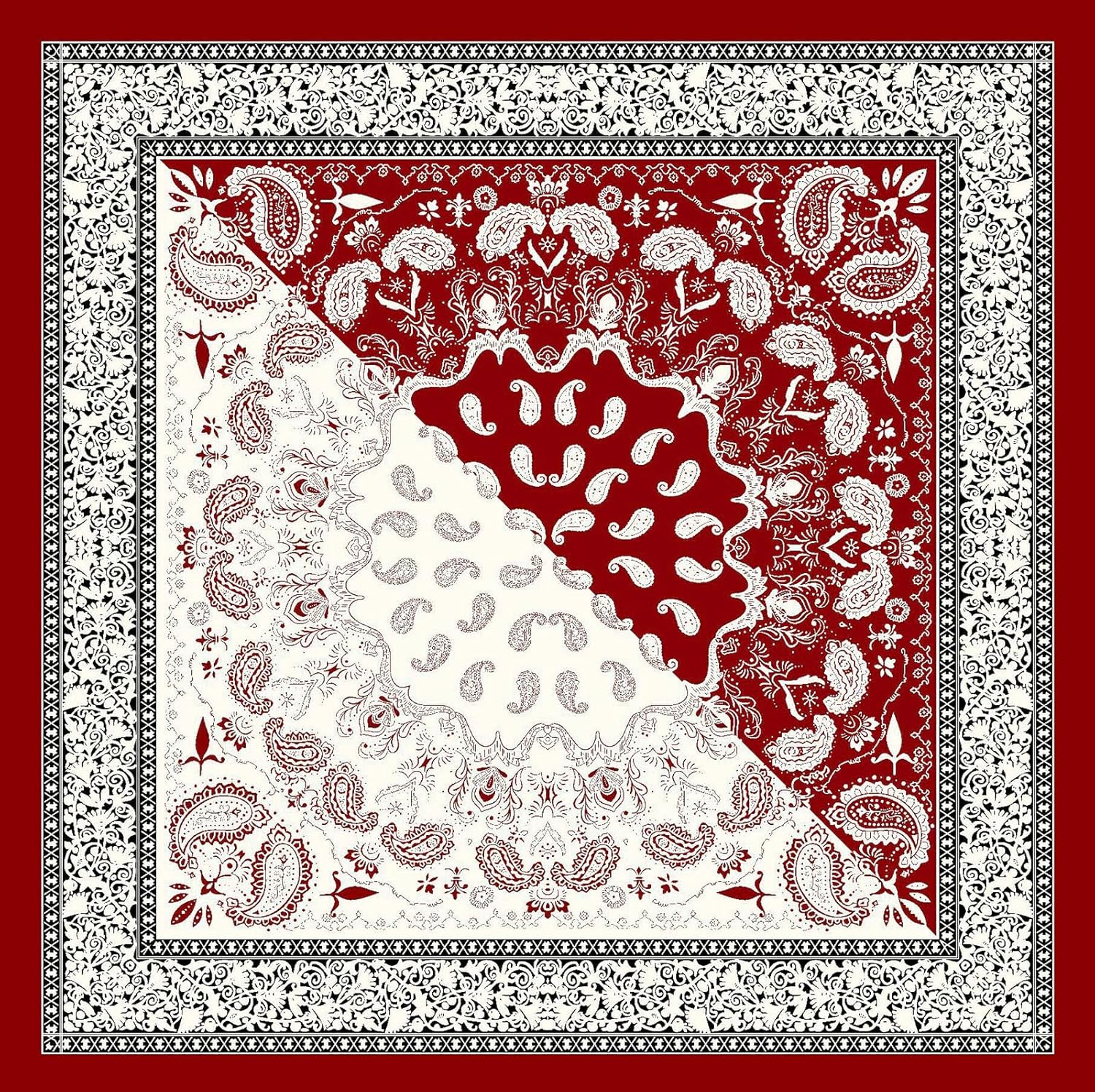 Satin Head Scarf for Women - 2Pcs Silk Like Large Hair Scarves - 35 Square Silk Feeling Hair Wrap for Sleeping