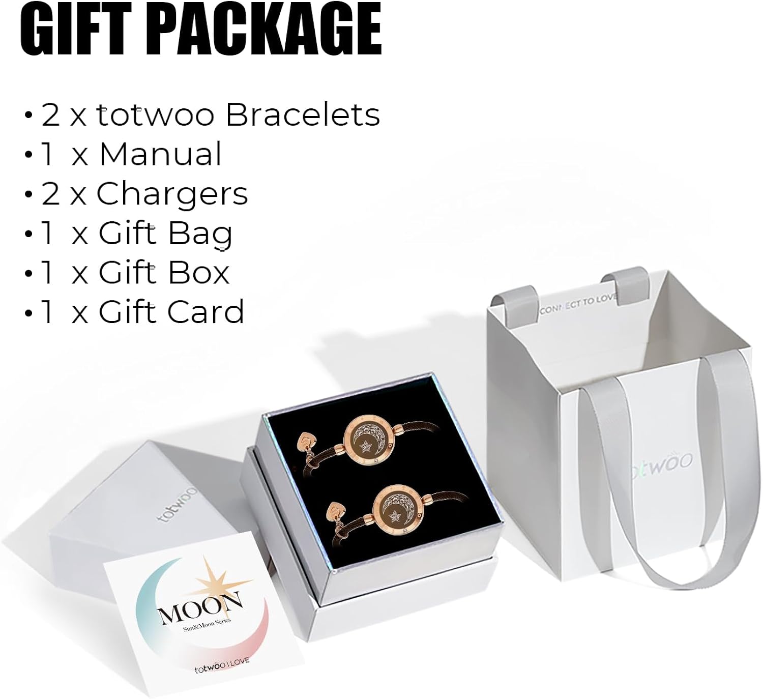 TOTWOO Long Distance Touch Bracelets for Couples, Smart Light Vibration Love Jewelry, Long Distance Valentines Day Gifts for Him Her Women Men, One-to-One Bluetooth Pairing via App TOTWOO Long Distance Touch Bracelets for Couples, Smart Light Vibration Love Jewelry, Long Distance Valentines Day Gifts for Him Her Women Men, One-to-One Bluetooth Pairing via App