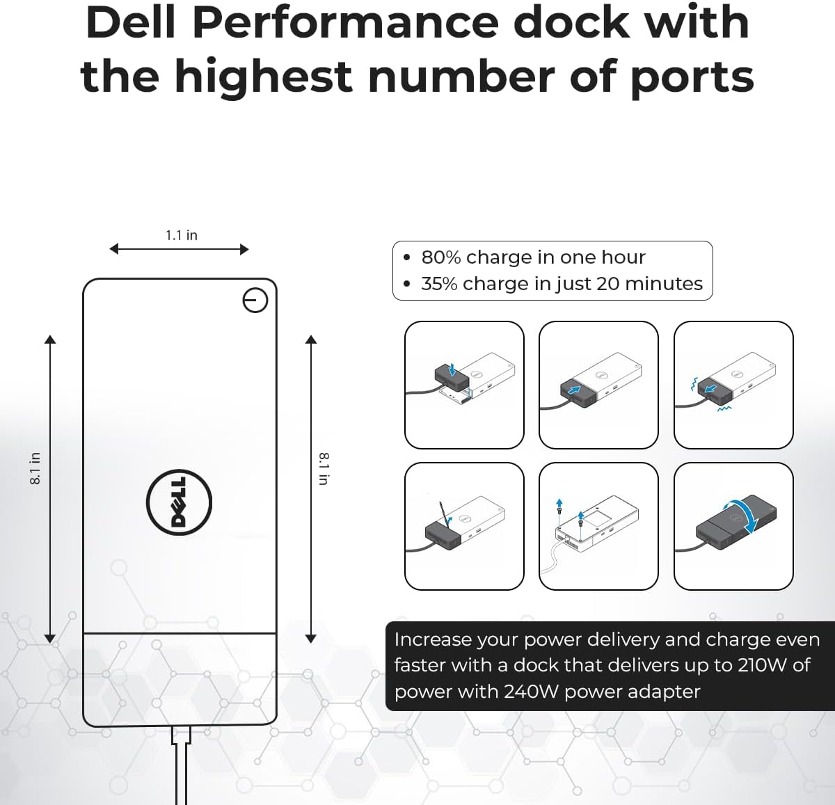 WD19DCS Dell Docking Station Dual Monitor - 4K Display, USB-C Performance Dock with 240W Adapter, HDMI, DisplayPort, USB-C Cables Cloth (Renewed) WD19DCS Dell Docking Station Dual Monitor - 4K Display, USB-C Performance Dock with 240W Adapter, HDMI, DisplayPort, USB-C Cables Cloth (Renewed)