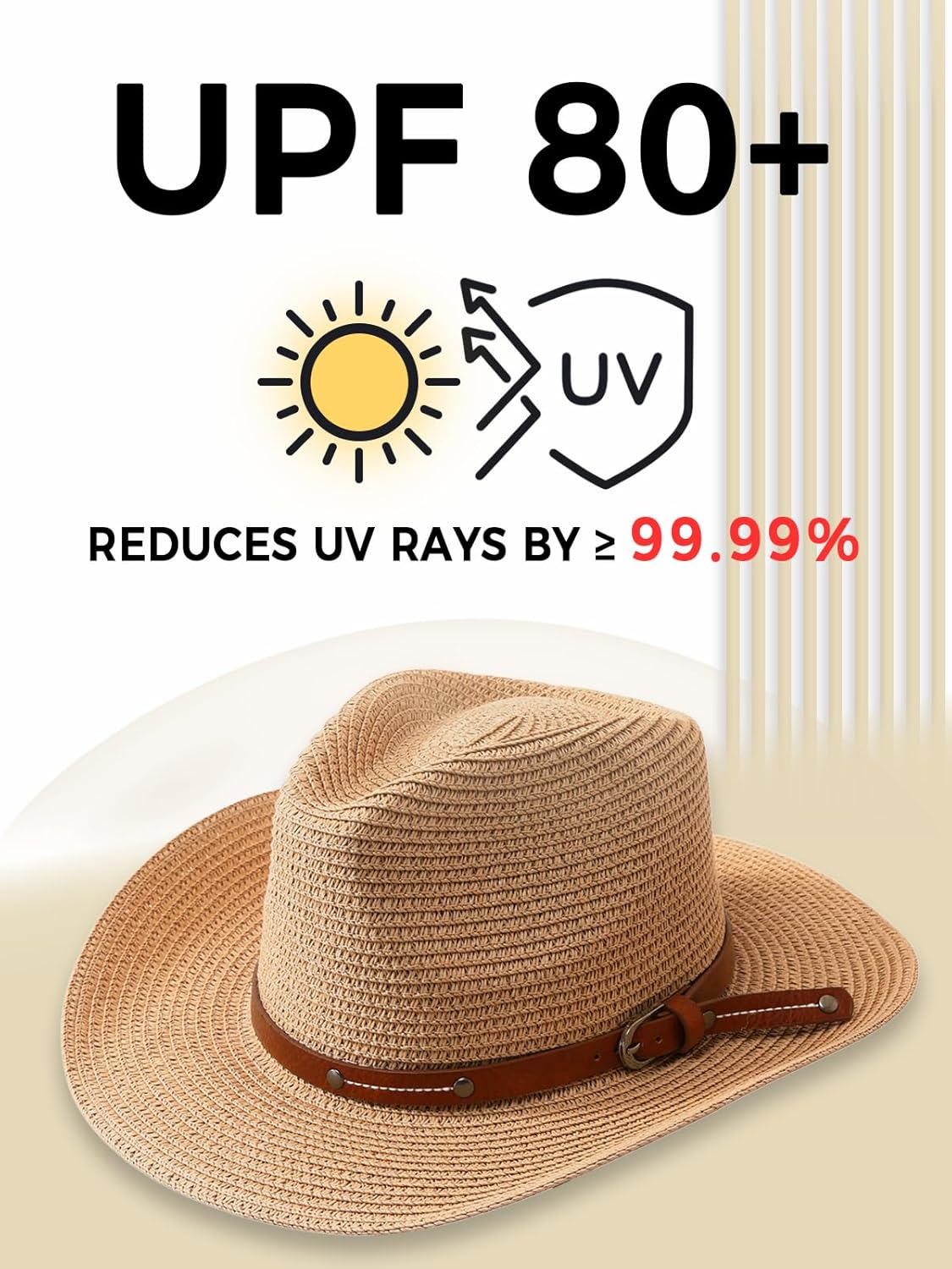 WOOH Summer Straw Hats for Women,Beach Hats for Women Foldable,Panama Wide Brim Hat for Garden,Premium Package UPF80+