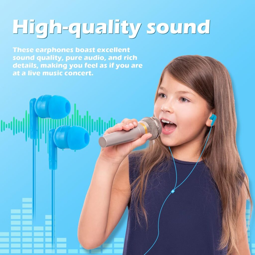 100 Pack Bulk Earbud Headphones Earphones for School Classroom Students Kids Children Gifts and Adults Wholesale Disposable Earphones 3.5mmJack (5 Mixed Colors)