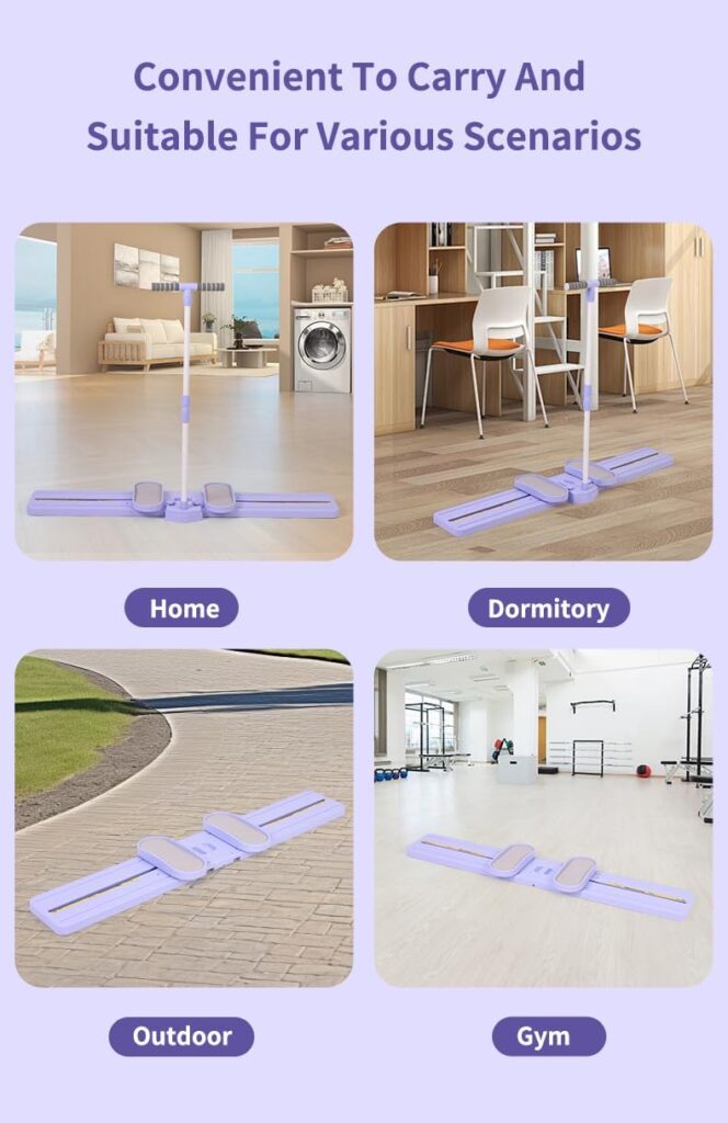 Adjustable Ski Machine, Simulated Ski Trainer, Ski Practice, Hip Trainer, Exercise Equipment for Leg Pelvic Floor Muscle Workout, Funny Fitness Equipment for Home Full Body Workout, Purple