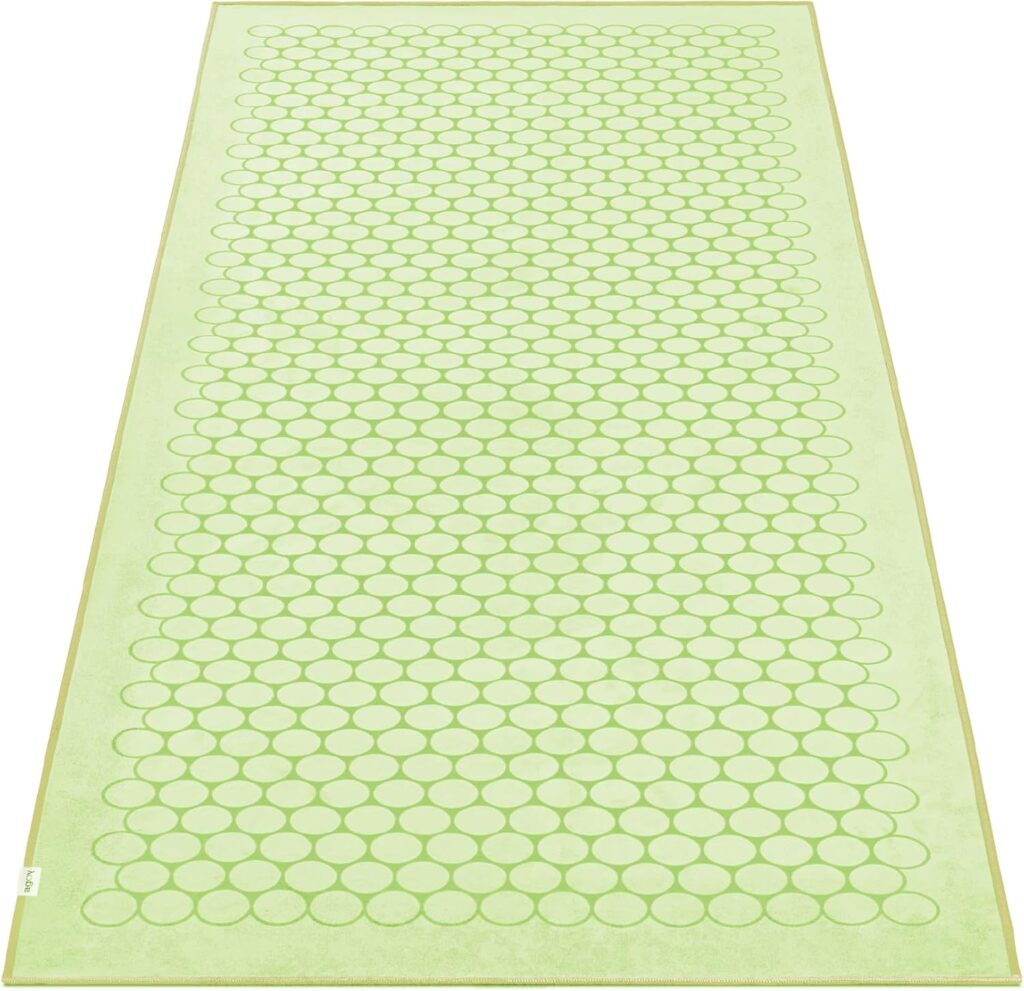 agoy Gecko Touch - Next-Gen Microfiber Yoga Towel - Double-Sided Silicone Non-Slip Grip – Ideal for Hot Yoga - Ultra Absorbent, Easy to Wash, Travel-Friendly - 30% Recycled Material - Free Wet Bag