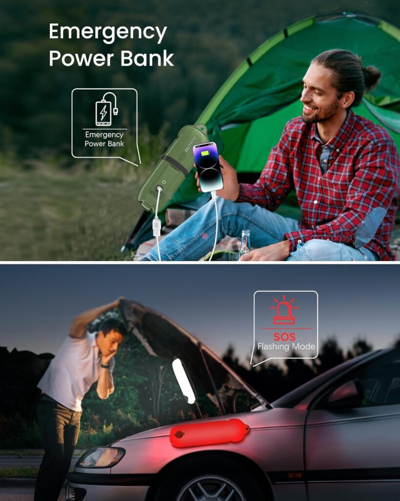 Camping Lantern, Emergency Light for Power Outage, Hurricane, Survival Kit, Inflatable LED Lamp for Hiking, Backpacking, IP66 Waterproof Rechargeable Camping Lantern, Emergency Light for Power Outage, Hurricane, Survival Kit, Inflatable LED Lamp for Hiking, Backpacking, IP66 Waterproof Rechargeable