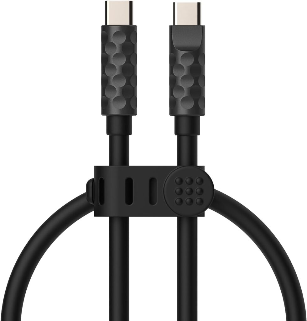 MFish USB C to USB C Cable 5FT, 240W Max Type-C Fast Charging Cord for iPhone 15/16/17 Series, iPad, MacBook and More (Black Type c, 5Ft)