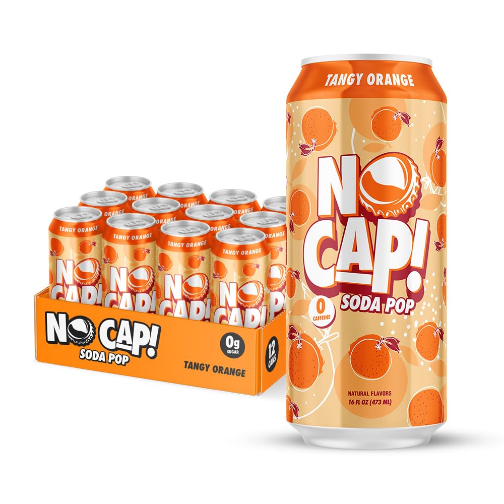 No Cap! Healthy Soda Alternative, Natural Allulose, Zero Sugar, Zero Calorie, Caffeine Free, | Hydrating Electolytes, Natural Flavors 16 oz. (Bussin Berry)
