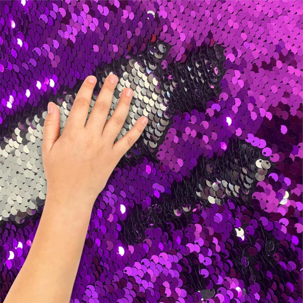 Sensory Sequin, Reversible Sequins Wall Fabric 0.2” Large Sequins Glitter Fabric Room Decor for Family, Toddler, Classroom Happy Corner, Ideal for Kids with Autism or ADHD to Help Them Calm Down Sensory Sequin, Reversible Sequins Wall Fabric 0.2” Large Sequins Glitter Fabric Room Decor for Family, Toddler, Classroom Happy Corner, Ideal for Kids with Autism or ADHD to Help Them Calm Down