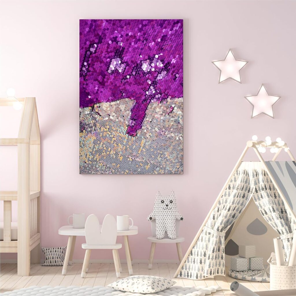 Sensory Sequin, Reversible Sequins Wall Fabric 0.2” Large Sequins Glitter Fabric Room Decor for Family, Toddler, Classroom Happy Corner, Ideal for Kids with Autism or ADHD to Help Them Calm Down Sensory Sequin, Reversible Sequins Wall Fabric 0.2” Large Sequins Glitter Fabric Room Decor for Family, Toddler, Classroom Happy Corner, Ideal for Kids with Autism or ADHD to Help Them Calm Down