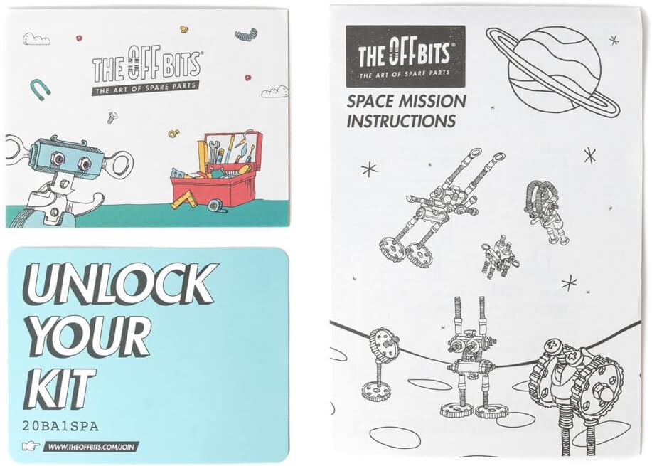 The Off Bits Space Mission Educational Build Your Own Robot Toy, Stem Building Toys for Boys and Girls, Valentine Birthday Gift for Kids Montessori Play Kit, Steam Toys for Kids Ages 6 7 8 9+