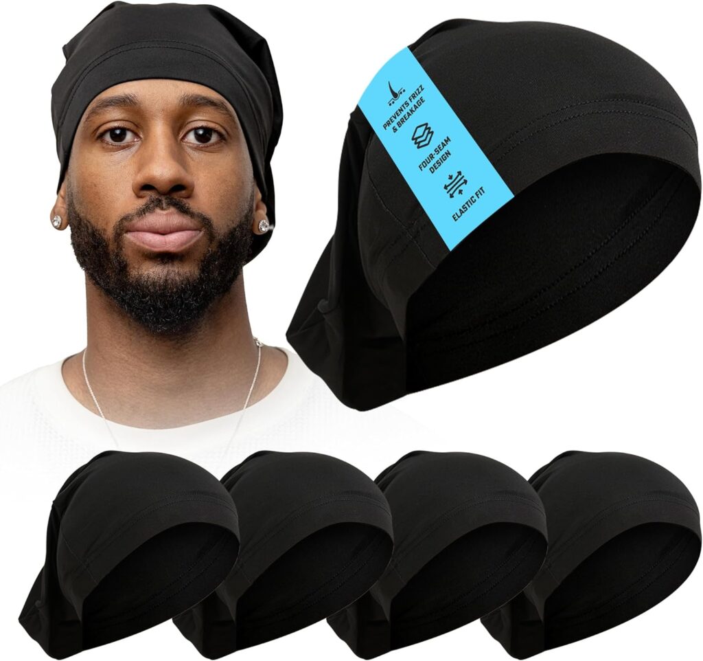 Unisex Dreadlock Cap | Hair Bonnet for Sleeping | Prevents Frizz  Breakage | Hair Protection from Dust and Debris | Sleep Caps - 5-Pack | PRIMERIVER