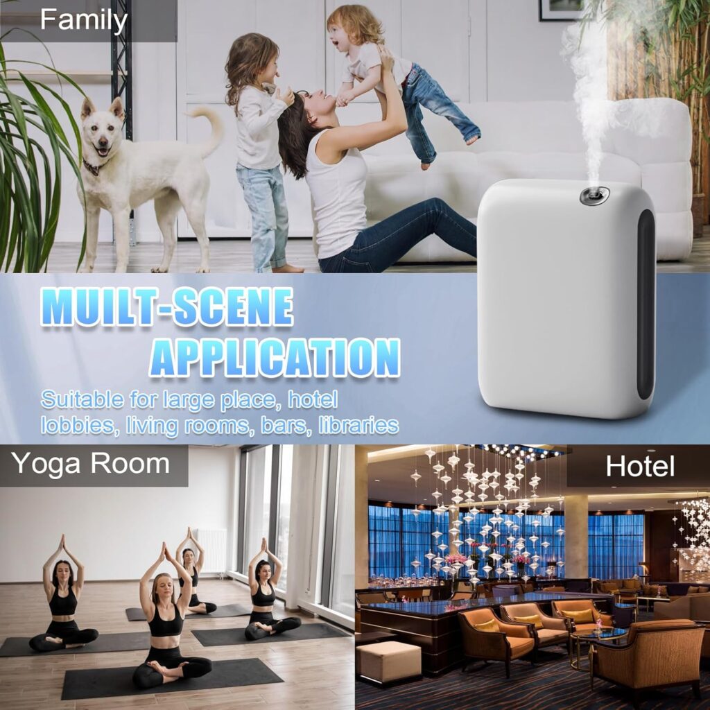 Waterless Diffuser for Home, Scent Air Machine for Home with Bluetooth-Connected 200ML, Whole House Air Freshener,App Control Hotel Collection Diffuser for Large Room, Office, Yoga Room, Livingroom Waterless Diffuser for Home, Scent Air Machine for Home with Bluetooth-Connected 200ML, Whole House Air Freshener,App Control Hotel Collection Diffuser for Large Room, Office, Yoga Room, Livingroom